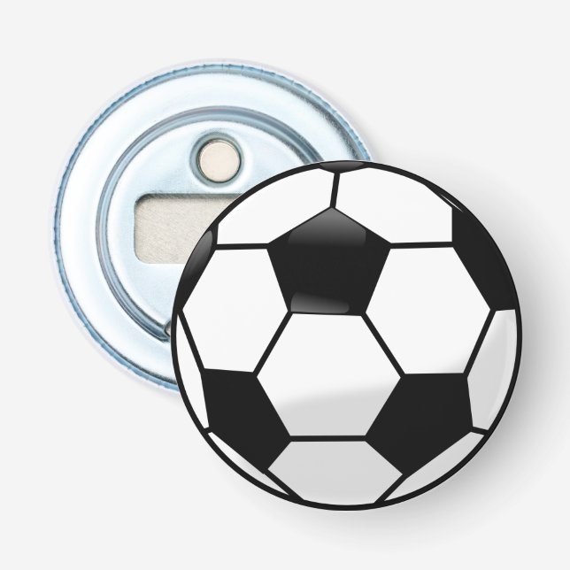 Soccer Ball Bottle Opener Fridge Magnet (Front)