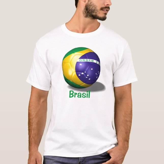 soccer ball brazil, Brasil T-Shirt (Front)