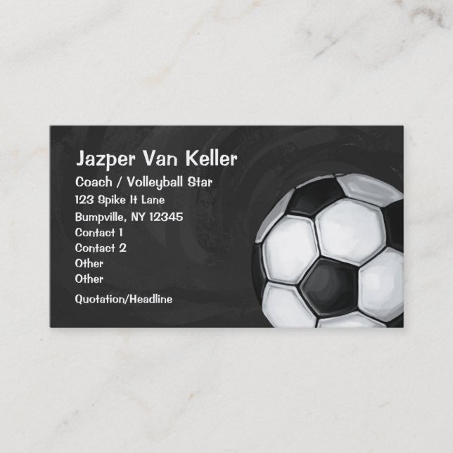 Soccer ball Business Card (Front)