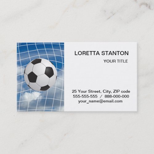 Soccer ball business card