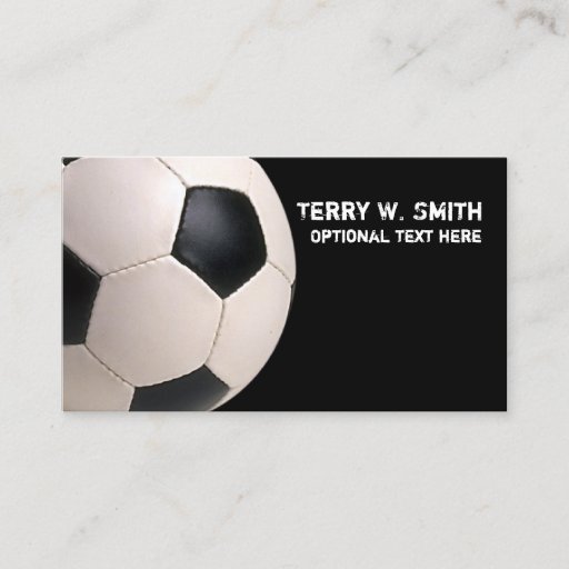 Customizable Soccer Ball Business Card