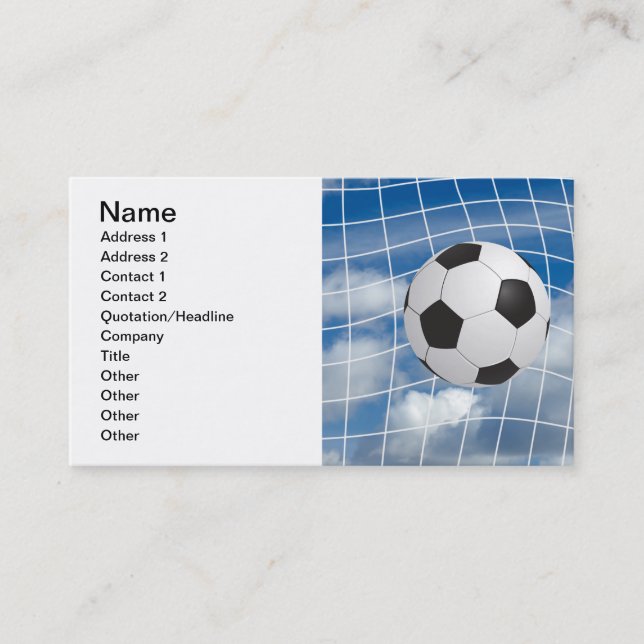 Soccer ball business card (Front)