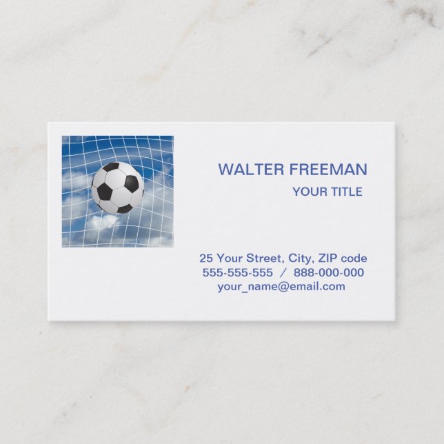 Soccer ball business card (Front)