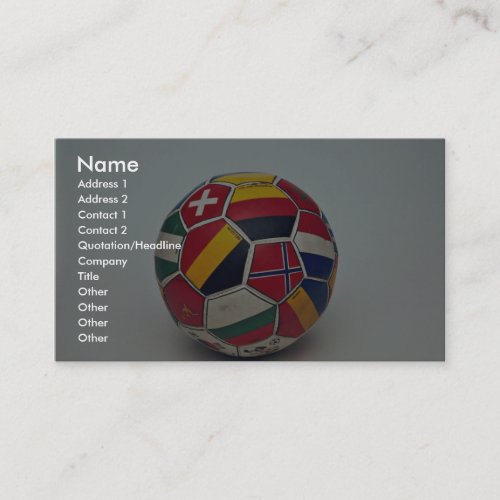 Soccer ball business card