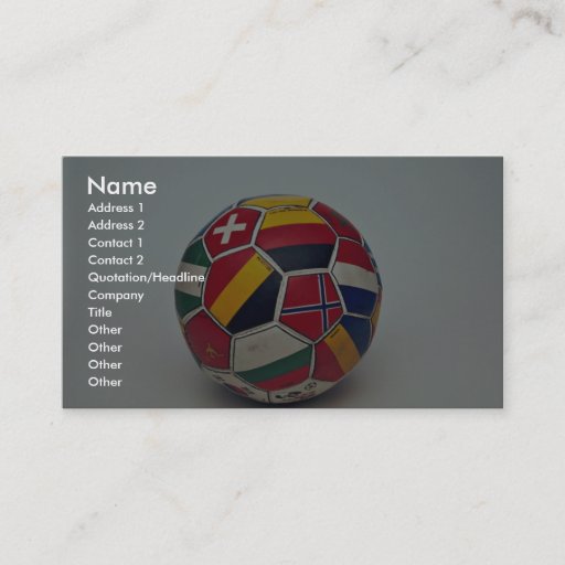 Customizable Soccer ball business card