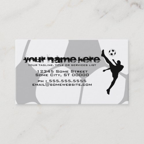 soccer ball business card