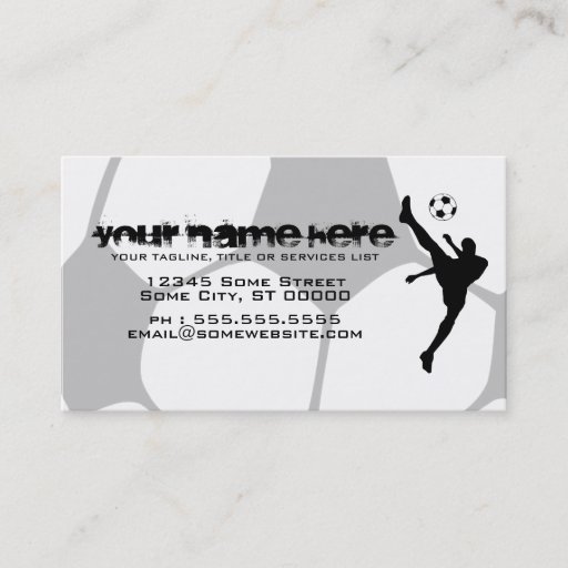 Customizable soccer ball business card