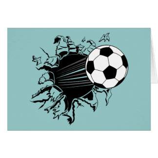 Soccer Ball Busting Out Cards