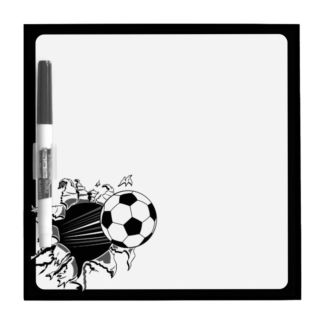 Soccer Ball Busting Out Dry-Erase Board (Front)