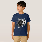 Soccer Ball Busting Out T-Shirt (Front Full)