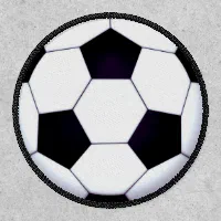 Soccer Ball Cartoon Circle Patch