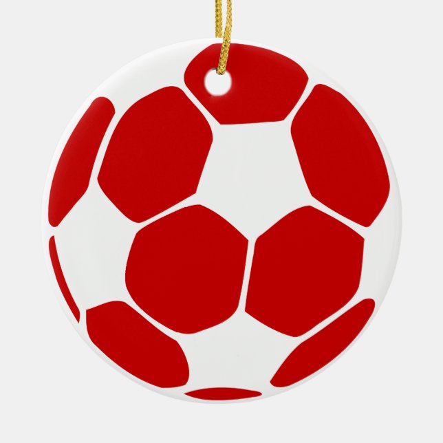 soccer ball ceramic ornament (Front)