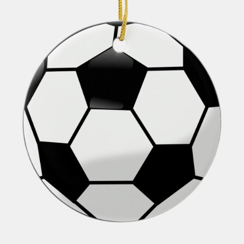 Soccer Ball Ceramic Ornament