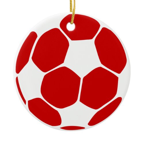 soccer ball ceramic ornament