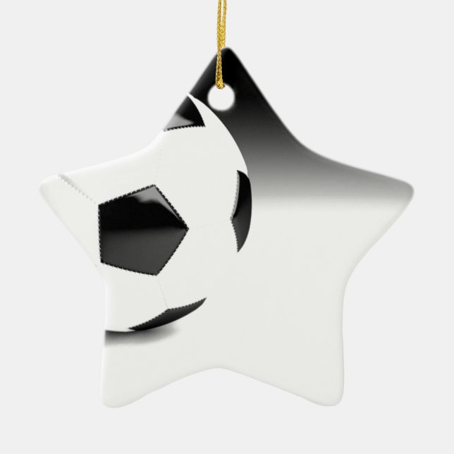 Soccer Ball Ceramic Ornament (Front)