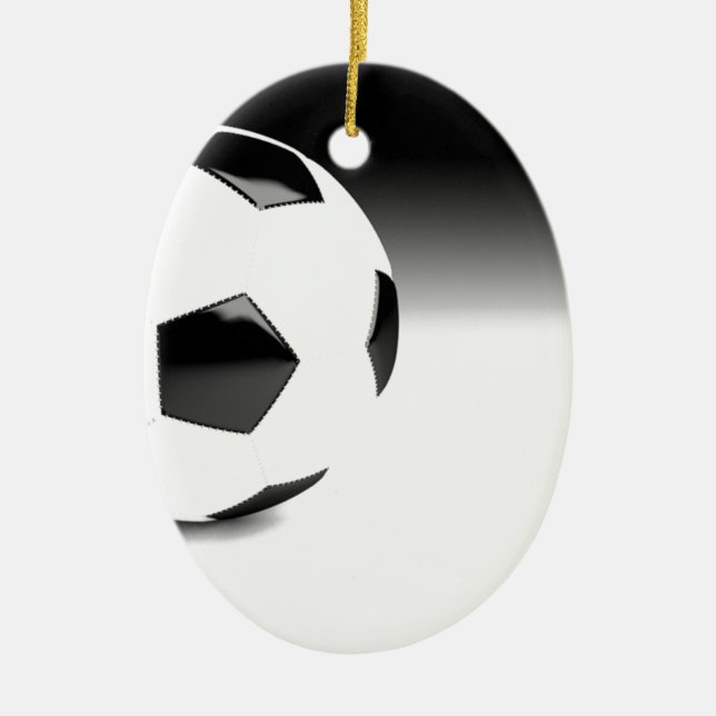Soccer Ball Ceramic Ornament (Front)