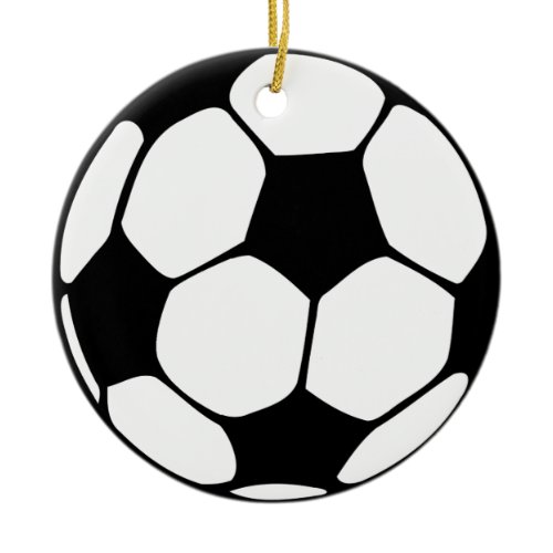 soccer ball ceramic ornament