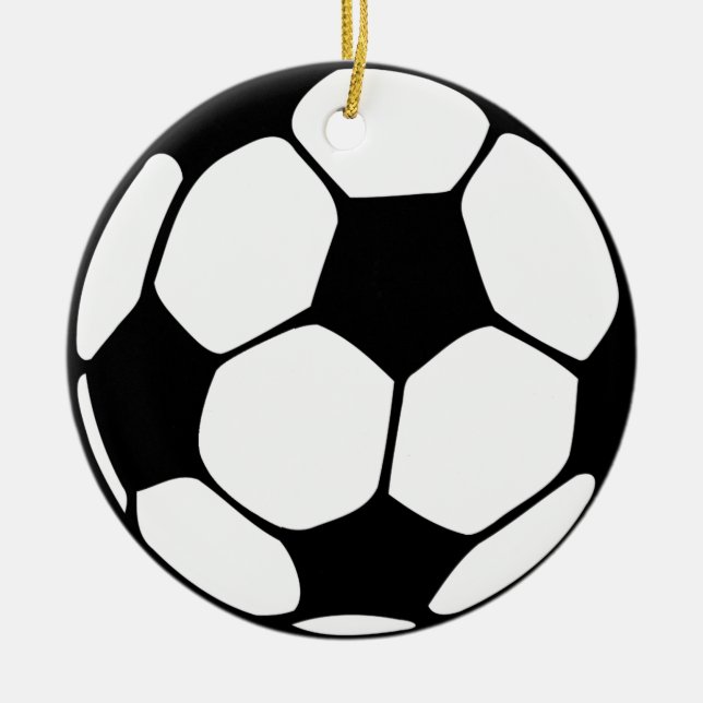 soccer ball ceramic ornament (Front)