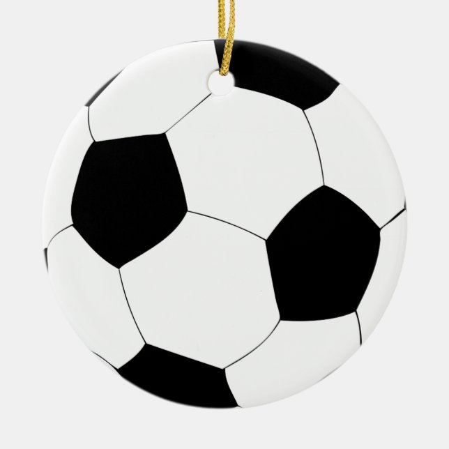 Soccer Ball Ceramic Ornament (Front)