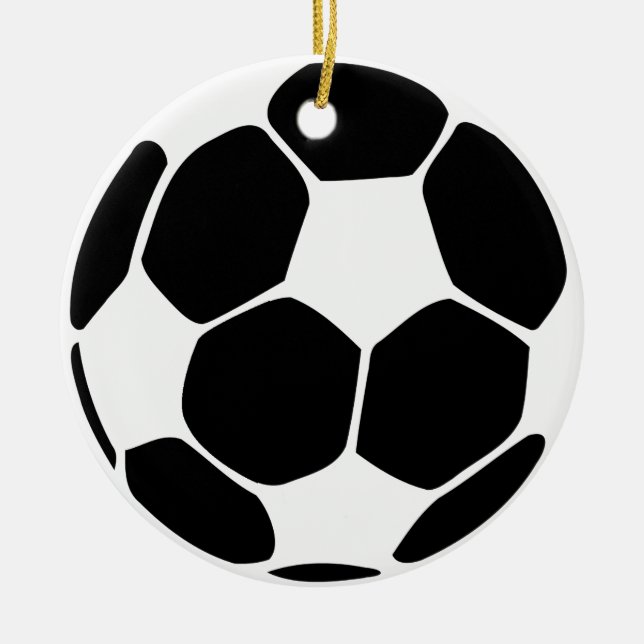 soccer ball ceramic ornament (Front)