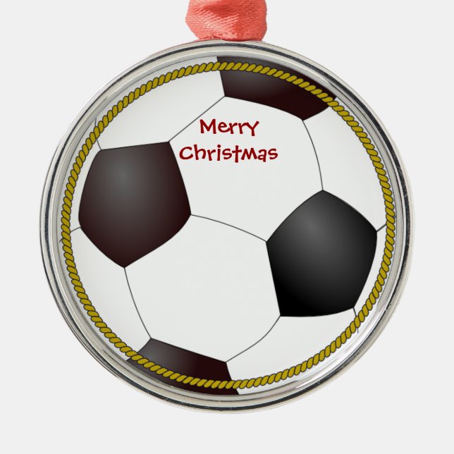 Soccer Ball Christmas Ornament (Front)
