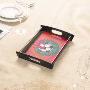 Soccer Ball Christmas Serving Tray