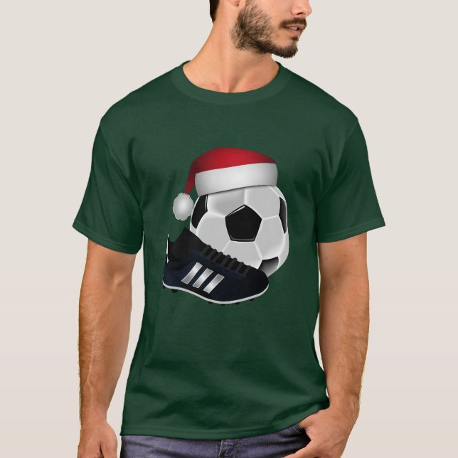 Soccer Ball Christmas  T-Shirt (Front)