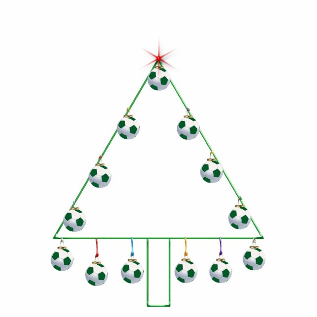 Soccer Ball Christmas Tree Ornament (Front)