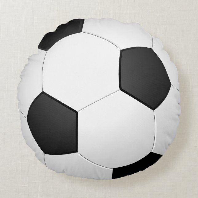 Soccer Ball Circle Sports Round Pillow (Front)