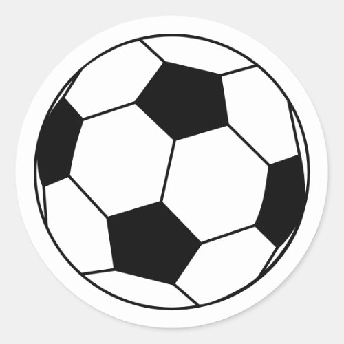 Soccer ball classic round sticker