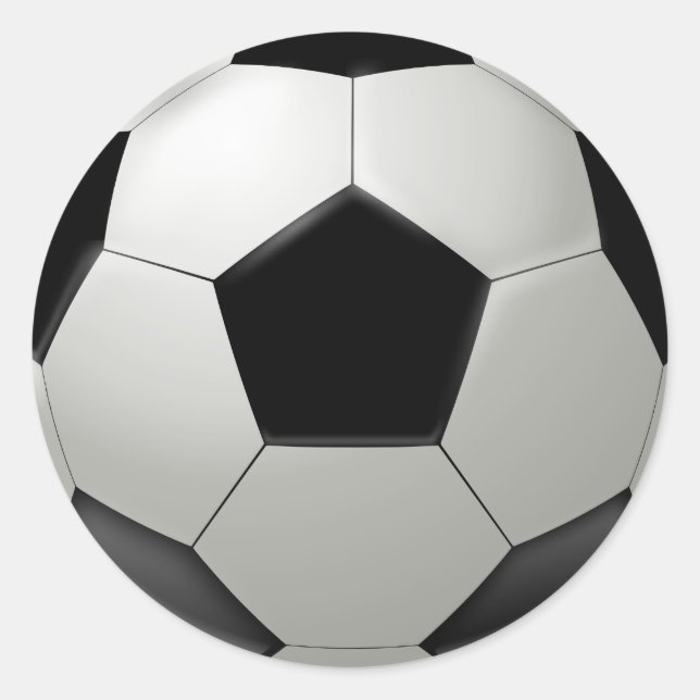 Soccer ball classic round sticker (Front)