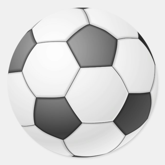 SOCCER BALL CLASSIC ROUND STICKER (Front)