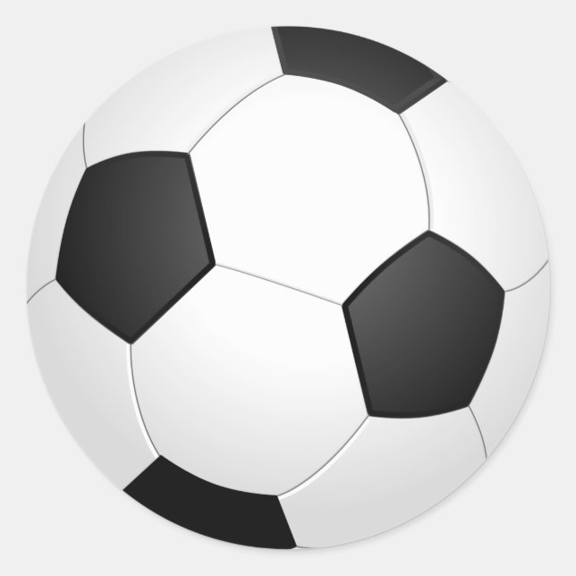Soccer ball classic round sticker (Front)