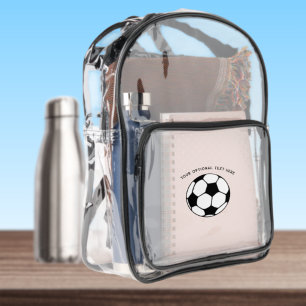 Soccer Ball Clear Backpack