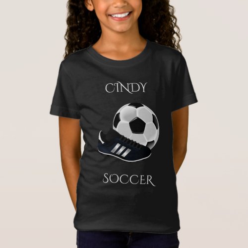 SOCCER Ball  Cleates Personalized T_Shirt
