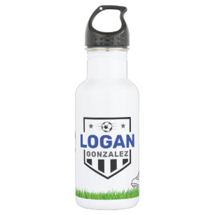 Personalized White Soccer Water Bottles – 50 Pc.