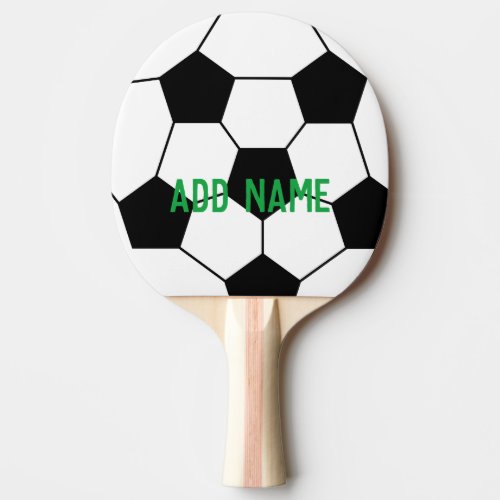 Soccer Ball Coach _ Bold Modern Drawing Ping Pong Paddle