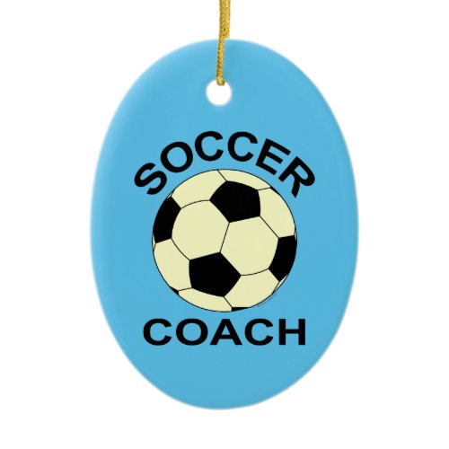 Soccer Ball Coach Ceramic Ornament