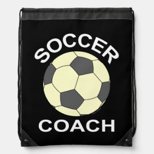 Soccer Ball Coach Drawstring Bag