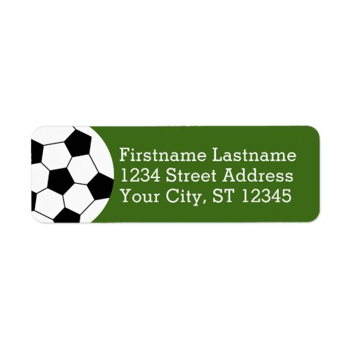 Soccer Ball Coach _ Modern Drawing Return Address Label
