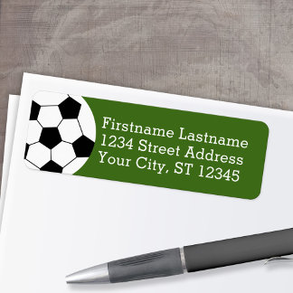 Soccer Ball Coach - Modern Drawing Return Address Label