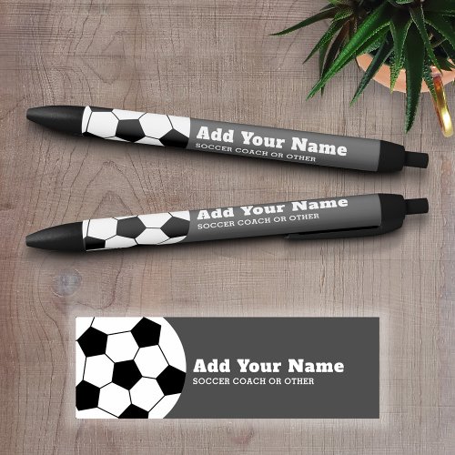 Soccer Ball Coach or Teacher _ Modern Drawing Black Ink Pen