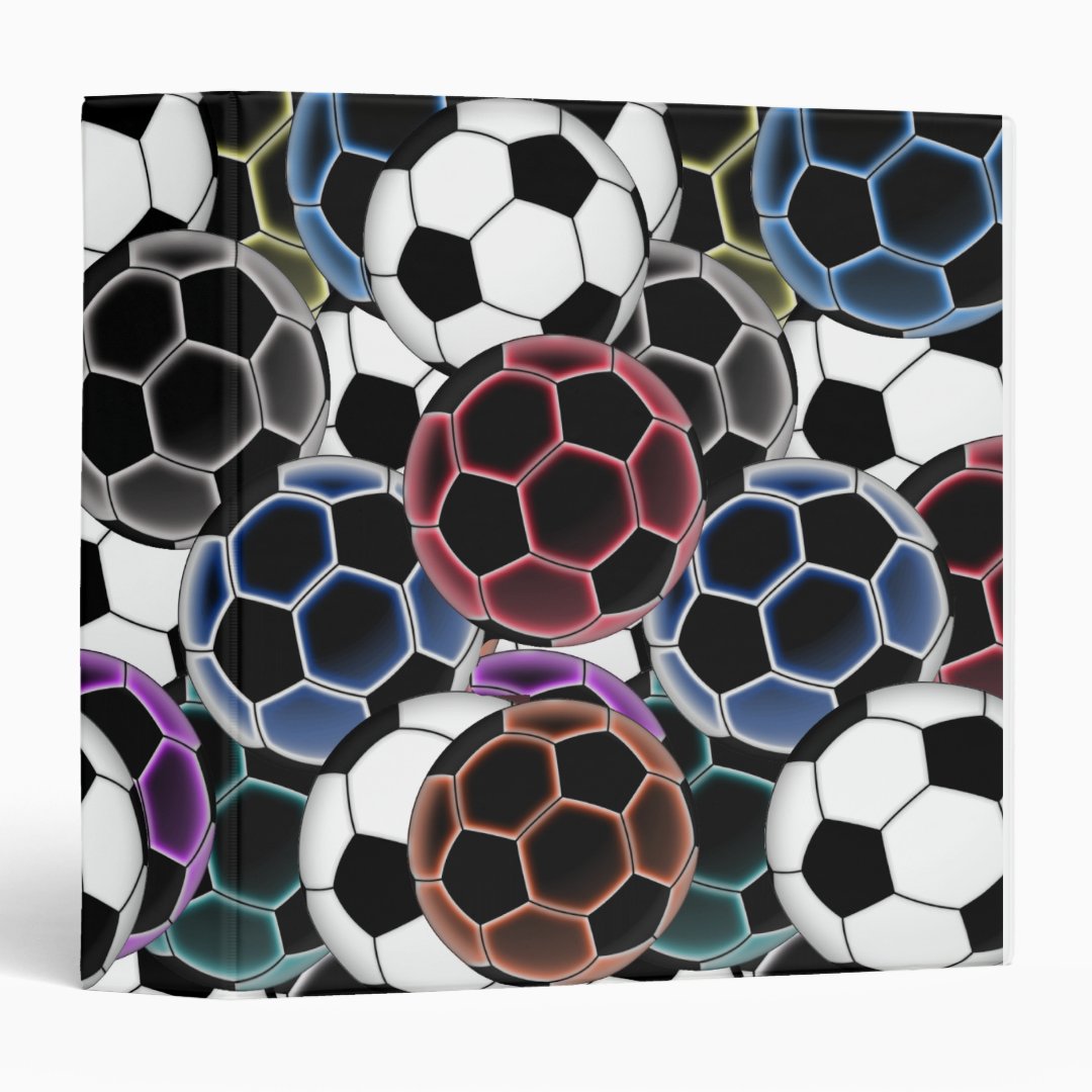 Soccer Ball Collage Binder Zazzle
