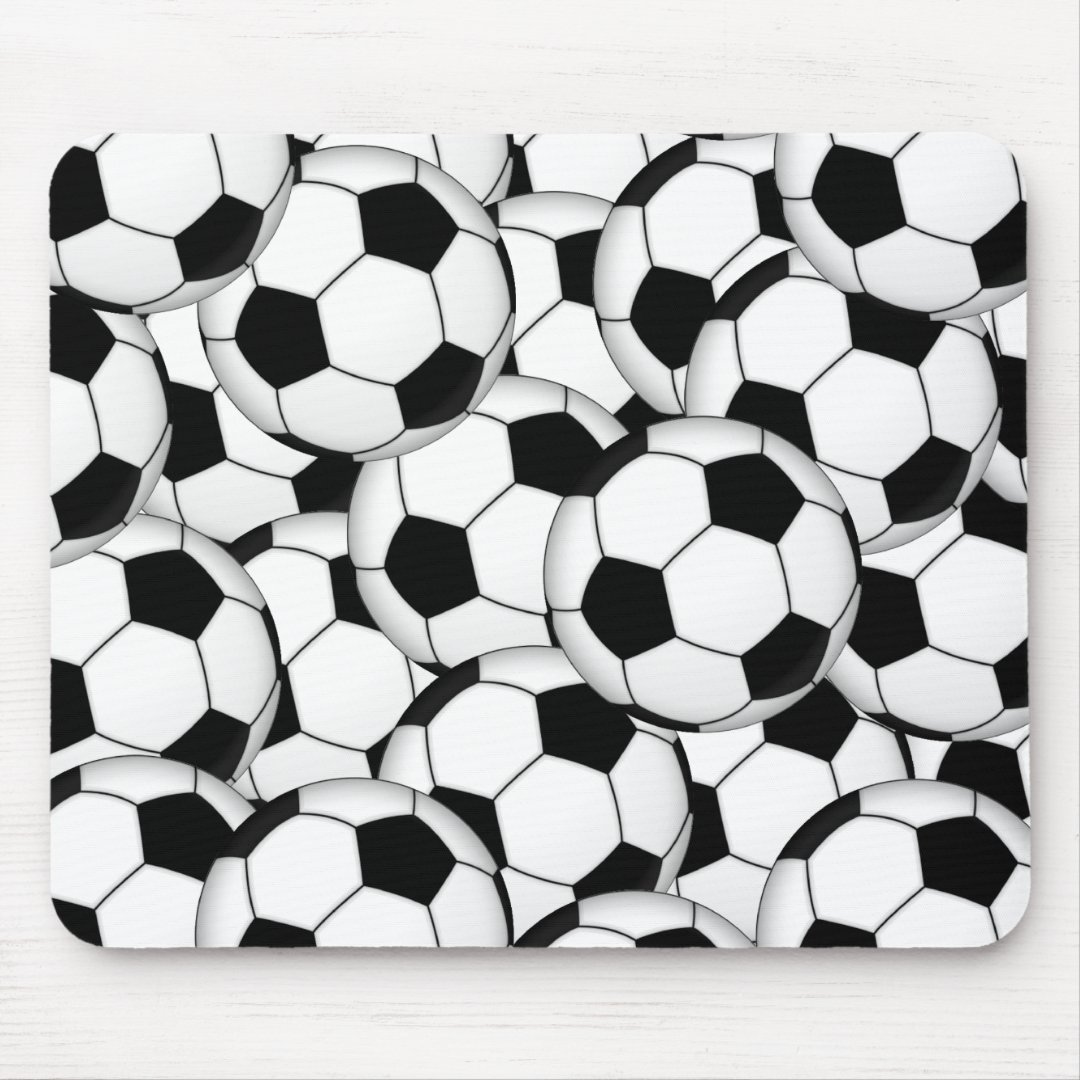 Soccer Ball Collage Mouse Pad Zazzle