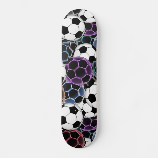 Soccer Ball Collage Skateboard Deck (Front)