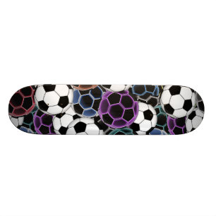 Soccer Ball Collage Skateboard Deck