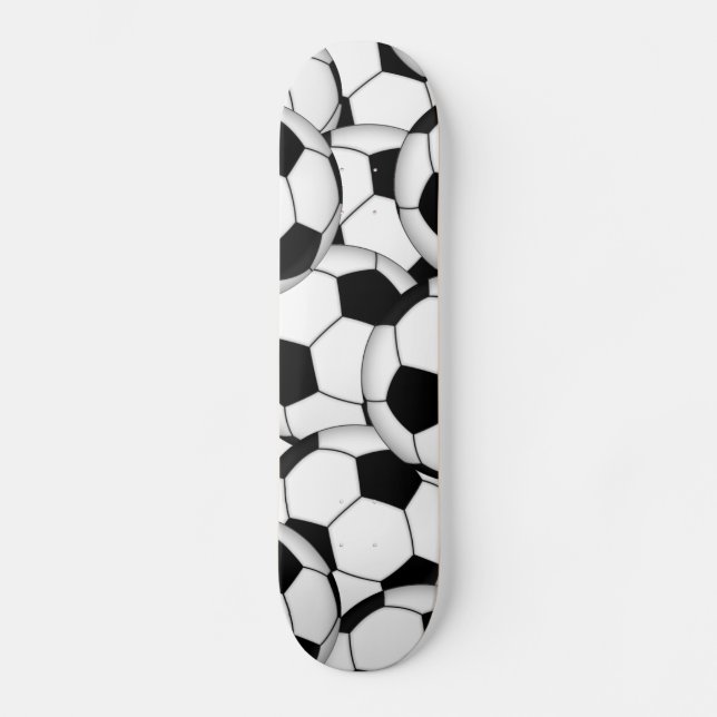 Soccer Ball Collage Skateboard Deck (Front)