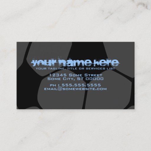 Customizable soccer ball : color customizable : business cards