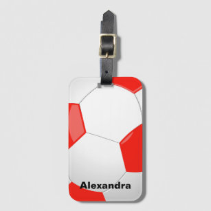 Soccer Ball Colored Personal Luggage Tag