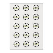 Soccer Ball Cupcake Icing- Black Edible Frosting Rounds (Sheet)